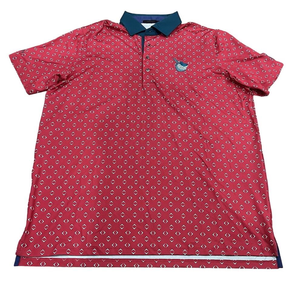 Greyson Night Fly Polo Shirt Men's XLarge Pink and Green Brave The Shave NWTS